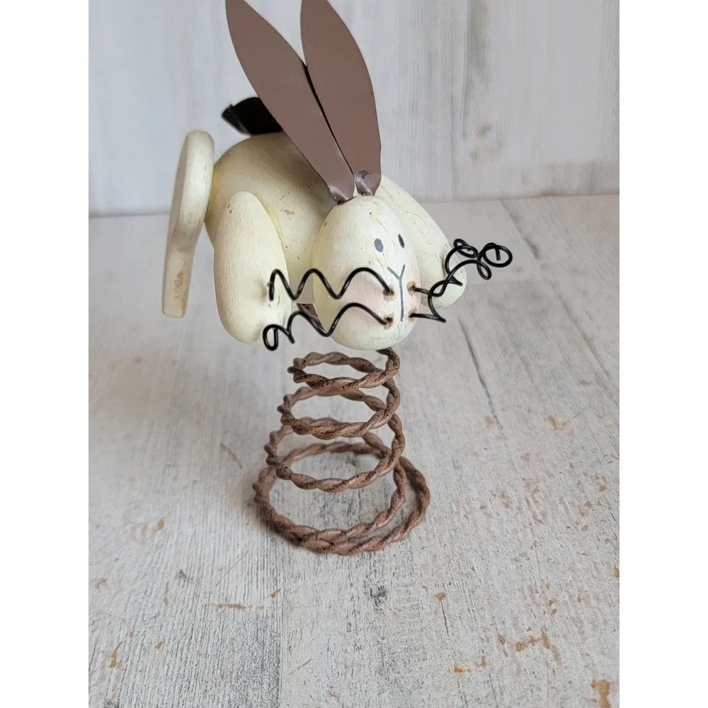 Easter rabbit mini tree topper rustic spring vintage Unique Home decor brown